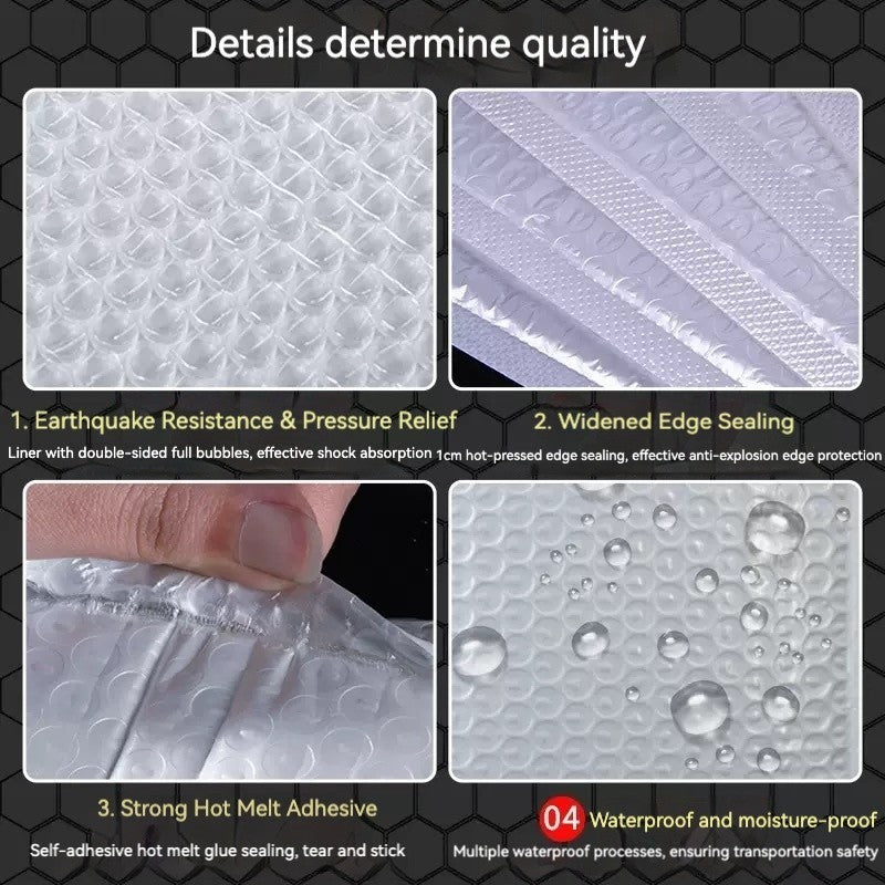 10pcs Self adhesive Bubble Mailer PE White Poly Plastic Padded Envelope Shipping pouch Mailing Pack