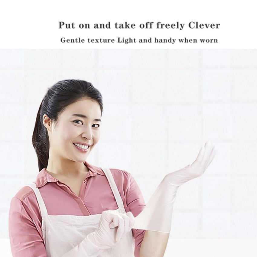 Women's Dishwashing Gloves Durable Waterproof PVC Kitchen Washing Glove Housework Fashion Flamingo
