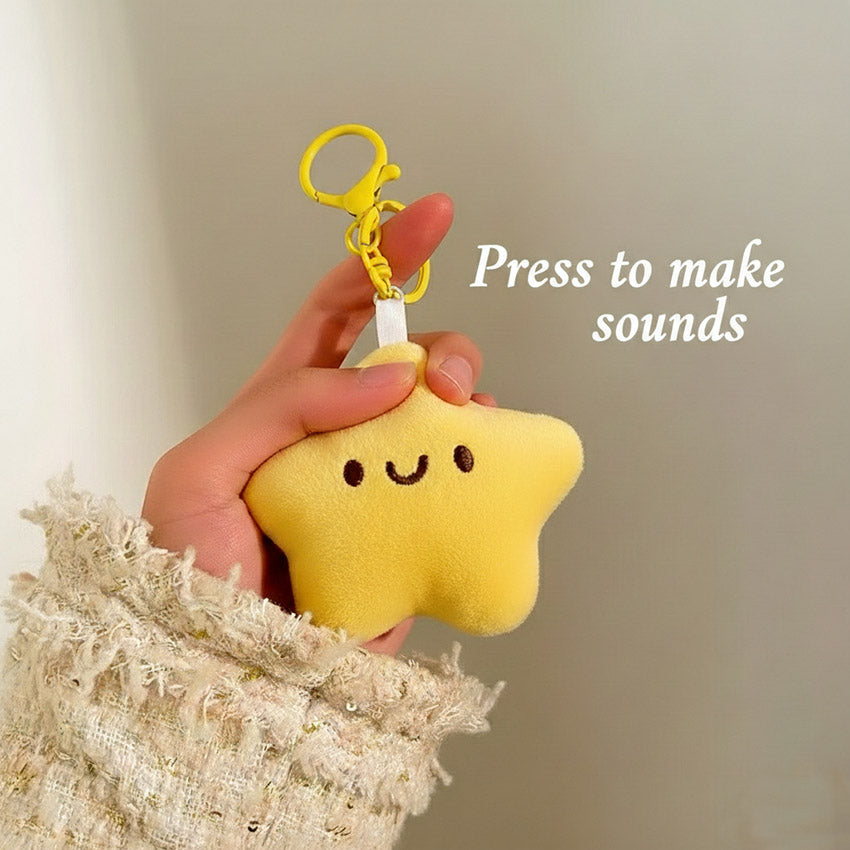 Elegant Smile Star Plush Doll Charm Stress Reliever Fun Toys Keychain Stuff Toys Fashion Gift Pop