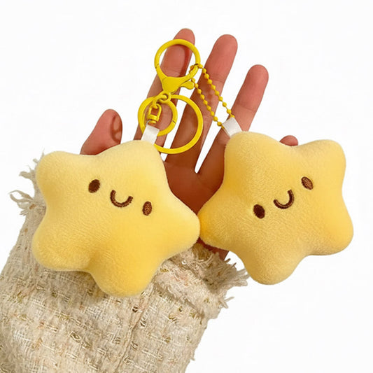 Elegant Smile Star Plush Doll Charm Stress Reliever Fun Toys Keychain Stuff Toys Fashion Gift Pop